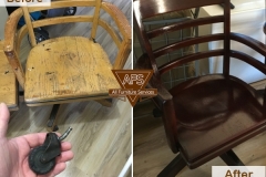 Office-Side-chair-leg-Casters-frame-and-finish-repair-and-color-change